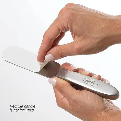 ForPro Stainless Steel Pedi File Refill 50ct 180 Grit White | Water-Resistant Callus Remover thumbnail 4