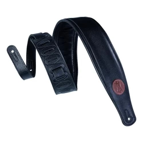 Levy's Leathers Signature Legacy Series 3" Wide Foam Padded Guitar Strap, Black (MSS2-XL-BLK) | Adjustable to 63" for Comfort thumbnail 1