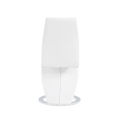 Global Furniture USA Horseshoe Base Dining Chair White | Modern Armless Faux Leather Seat (18"W x 18"D, 20"H) thumbnail 4