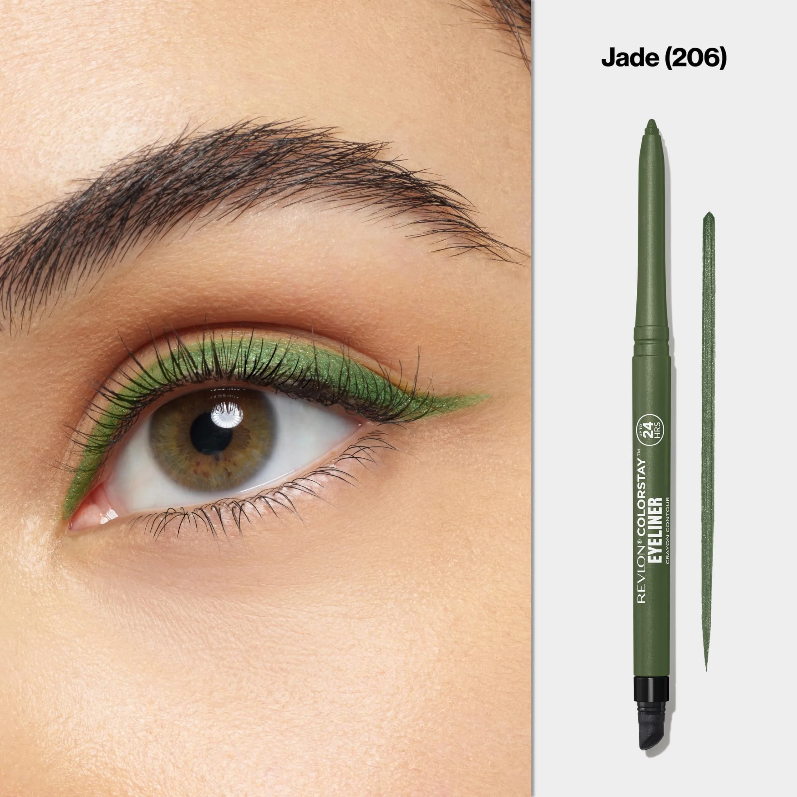 Revlon ColorStay Pencil Waterproof Eyeliner, Jade, 0.01 oz (0.28 g) | Ophthalmologist Tested for All Skin Types - view 2