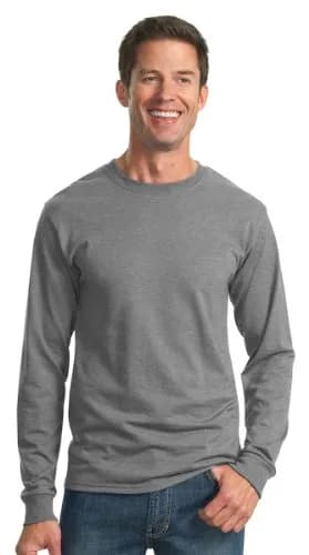 Jerzees Adult 5.6 oz DRI-POWER ACTIVE Long-Sleeve T-Shirt M Black | Moisture Wicking Performance Cotton Blend thumbnail 2