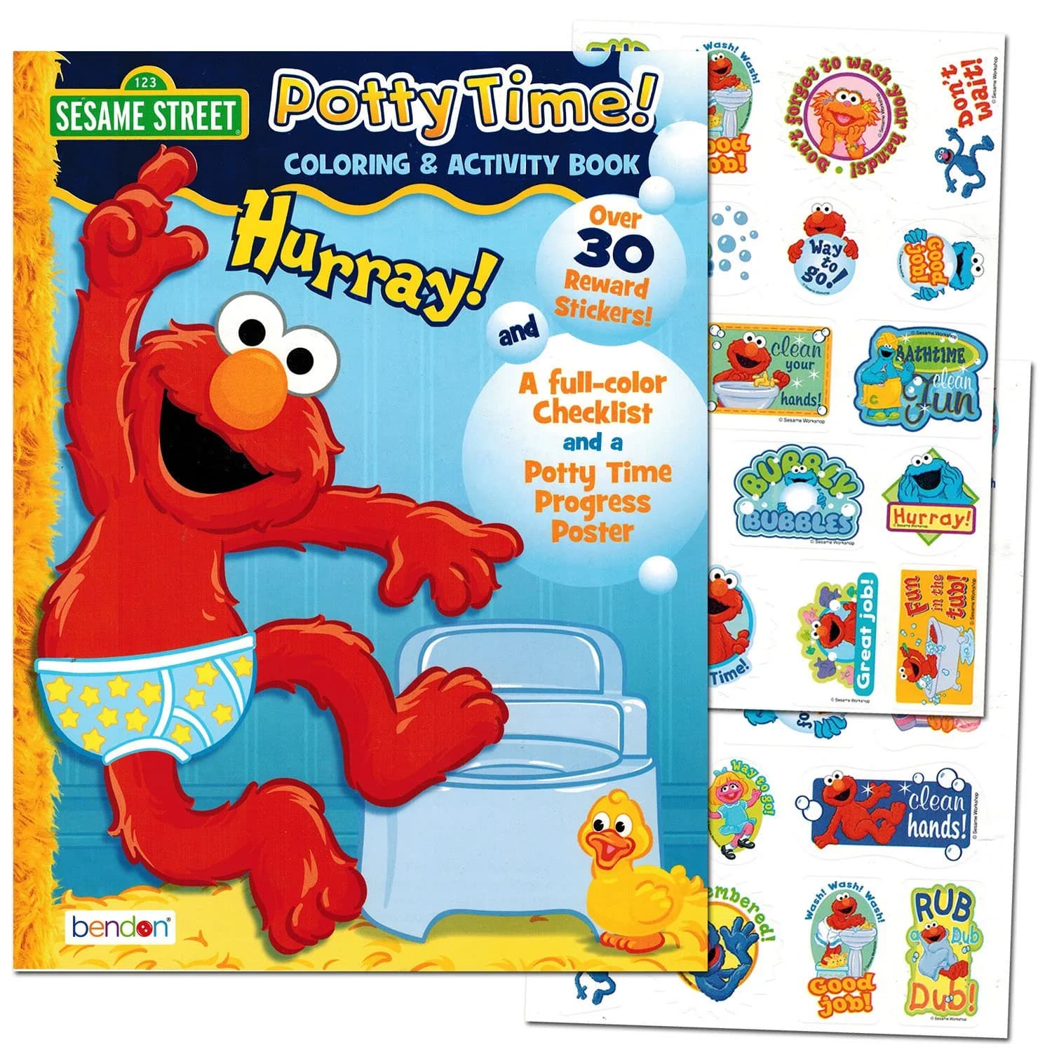 Sesame Street Potty Time Potty Training Coloring and Activity Set 8.5x11 Inch | Fun with Progress Chart & Stickers for Toddlers