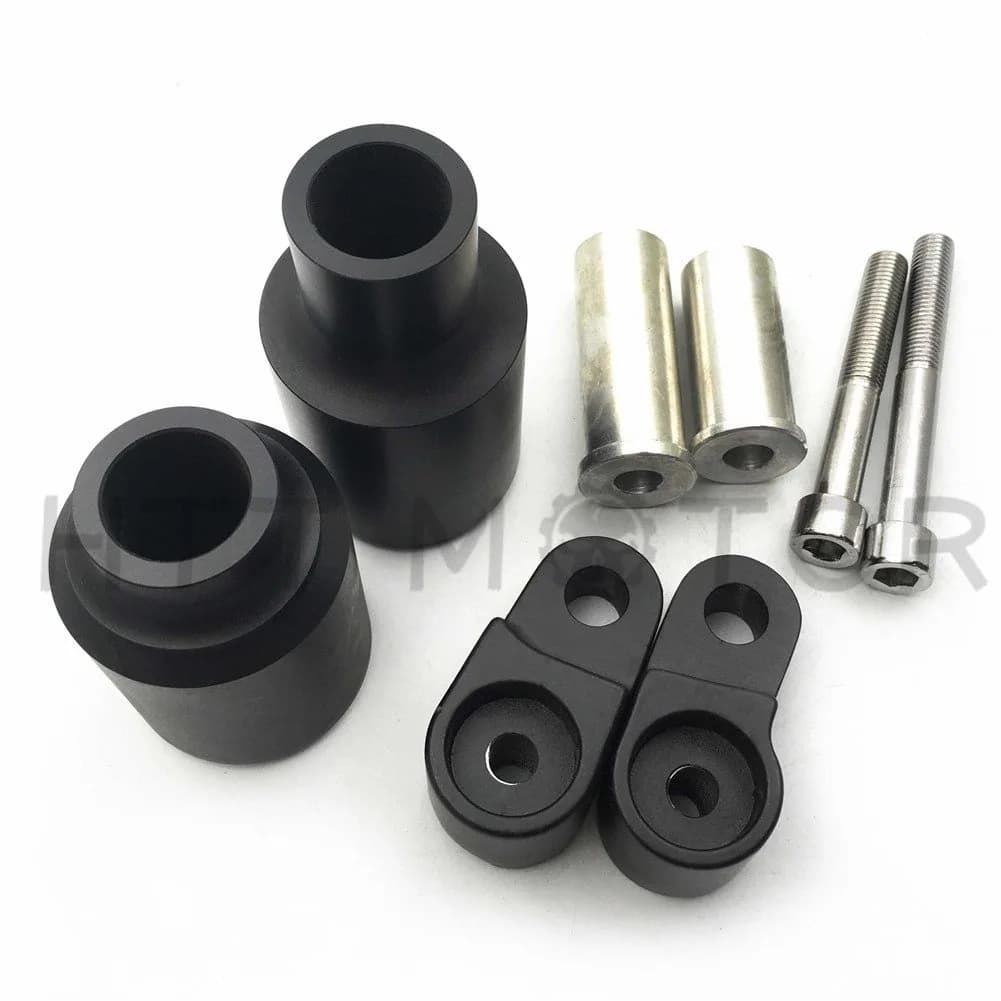 HTTMT No Cut Frame Slider Crash Protector for 2007-2008 CBR 600 RR | Delrin, Black — Black