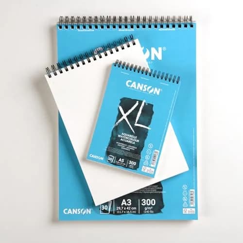 Canson XL Watercolour 300gsm A3 Paper | Acid-Free, Cold Pressed, Bright White Sheets thumbnail 4