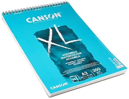 Canson XL Watercolour 300gsm A3 Paper | Acid-Free, Cold Pressed, Bright White Sheets thumbnail 3