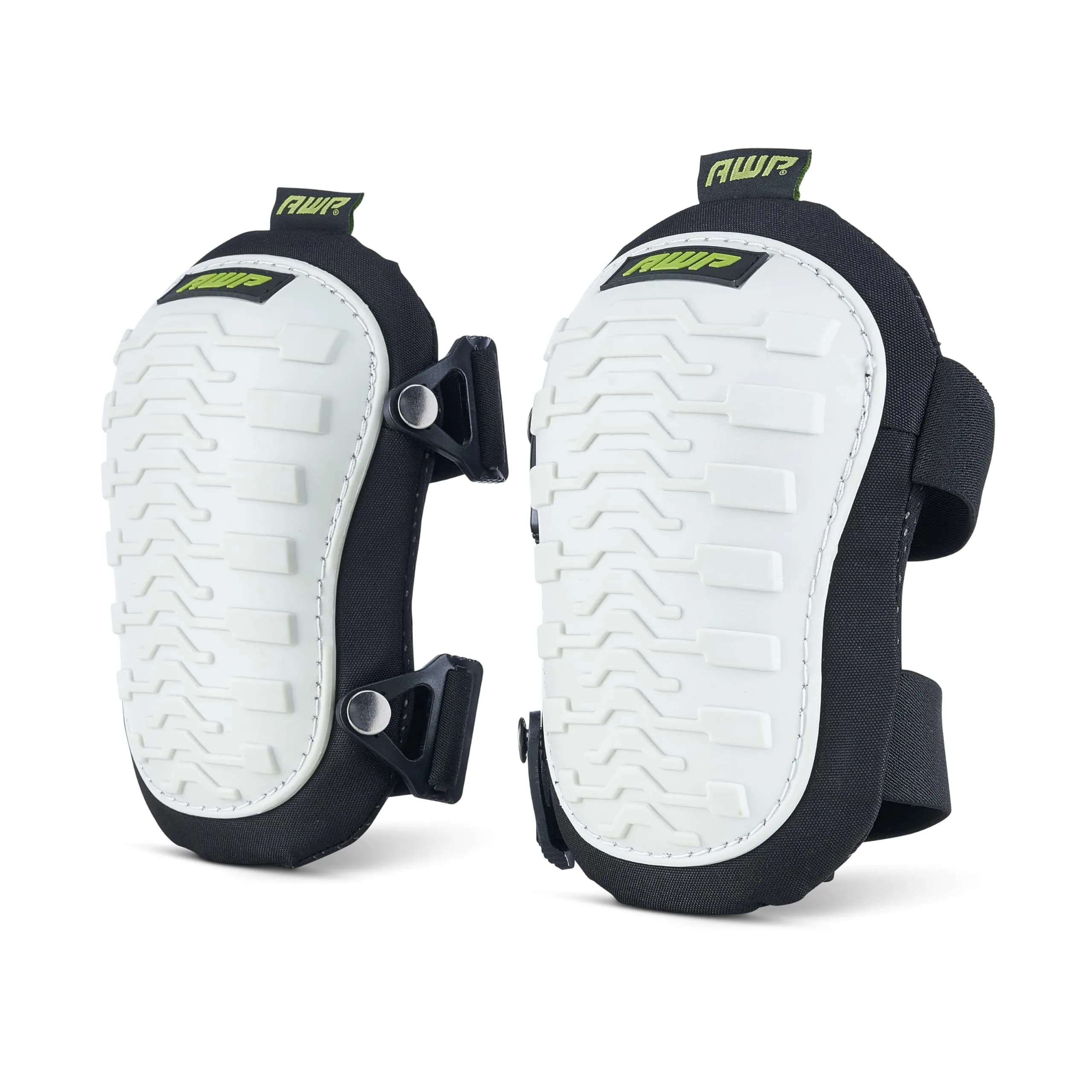 AWP Adult Knee Pads, 1 Pair, Non-Marring Cap, Black and White | Heavy Duty Foam Padding & Breathable Air-Mesh - main product image