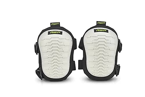 AWP Adult Knee Pads, 1 Pair, Non-Marring Cap, Black and White | Heavy Duty Foam Padding & Breathable Air-Mesh thumbnail 7
