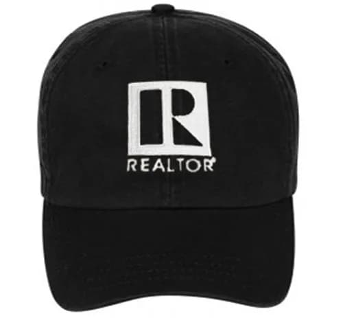 Calendars & More, Inc. Realtor Logo Cap (Black) | 100% Cotton Baseball Hat for Golf & Events — Black