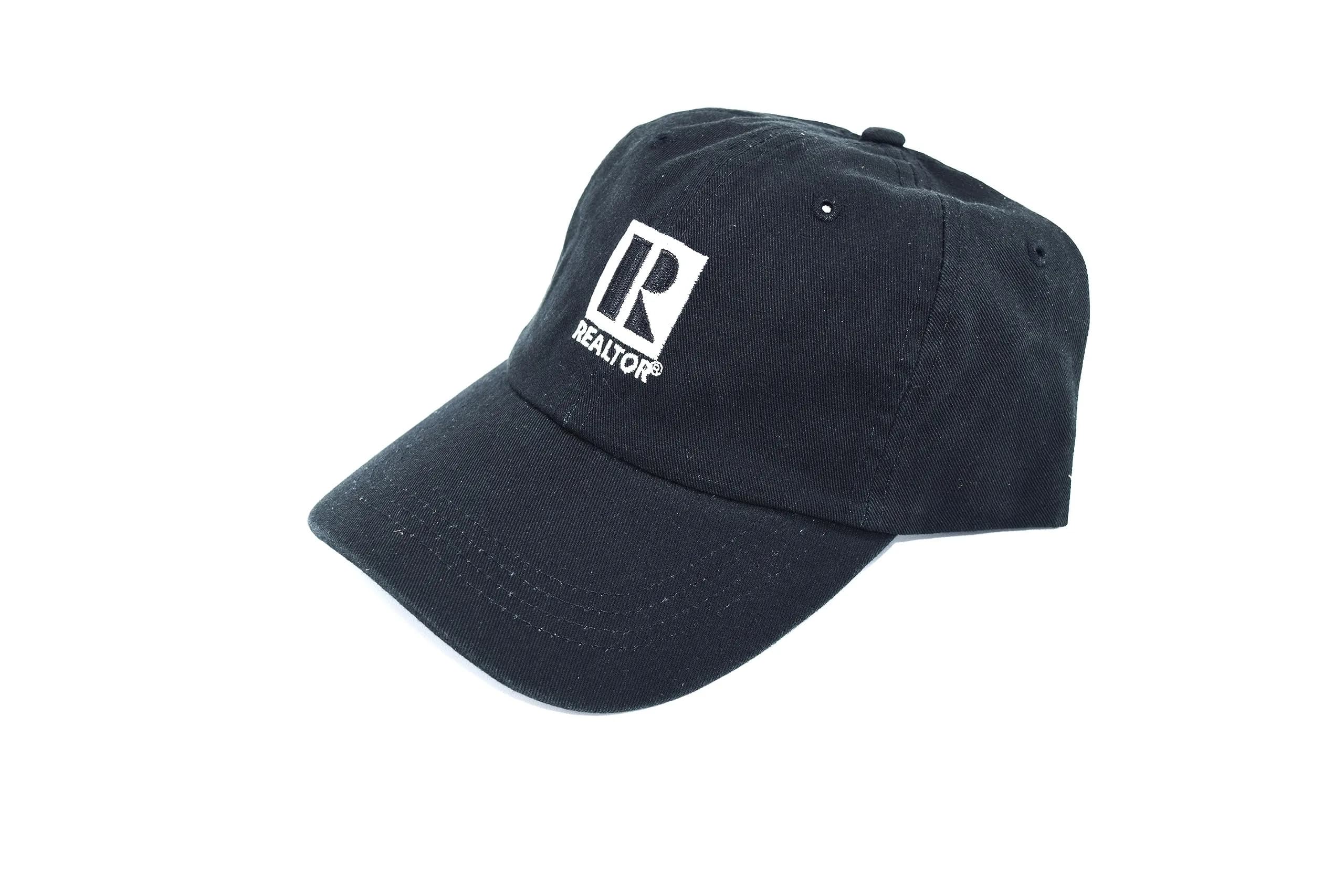 Calendars & More, Inc. Realtor Logo Cap (Black) | 100% Cotton Baseball Hat for Golf & Events