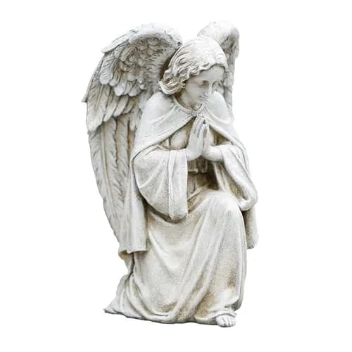Avalon Gallery Garden Statue - Indoor/Outdoor Memorial Sculpture for Home or Church, 12" Tall, Praying Angel | Faith & Memorial Decor thumbnail 1