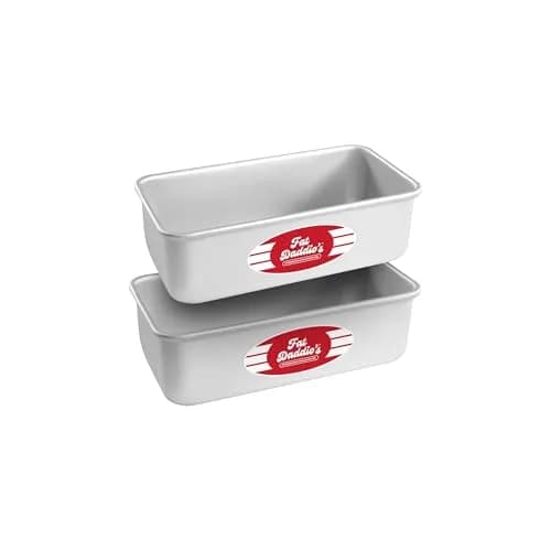 Fat Daddio's Anodized Aluminum Bread Pan Set 7.75 x 3.75 x 2.5 Inch (19.4 x 9.5 x 6.4 cm) | Bakery Tough for Indian Kitchens thumbnail 1