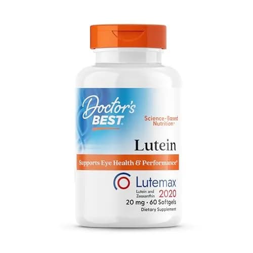 Doctor's Best Lutein Supplement 20mg with Zeaxanthin Softgels 60 Count | Eye Health Vitamins for Vision Support thumbnail 1
