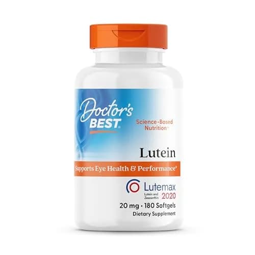 Doctor's Best Lutein Supplement 20mg with Zeaxanthin 180 Softgels | Eye Health Support with Macular Carotenoids thumbnail 1