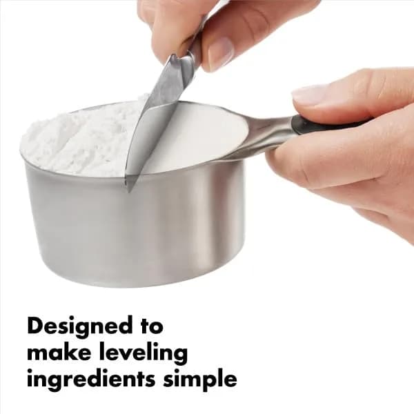 OXO Good Grips 4 Piece Stainless Steel Measuring Cups Set with Magnetic Snaps | 1/4, 1/3, 1/2, 1 Cup Measures thumbnail 7