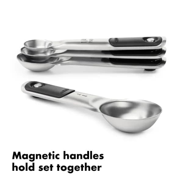 OXO Good Grips 4 Piece Stainless Steel Measuring Spoons Set 15ml (1 T) | Magnetic Handles for Easy Storage & Precision thumbnail 5