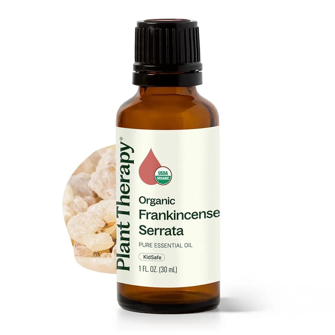 Plant Therapy Organic Frankincense Serrata Essential Oil 10 mL | USDA Certified Organic, Non-GMO — 1 Fl Oz