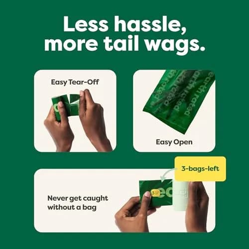 Earth Rated Dog Poop Bags on Refill Rolls 270 Unscented | Leak-Proof, Extra Thick, Recycled Material thumbnail 3