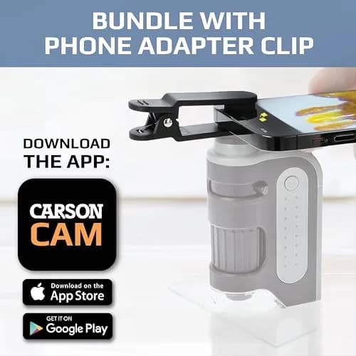 Carson MicroBrite Plus MM-300 Pocket Microscope 60x-120x Magnification | STEM Toy for Students thumbnail 2