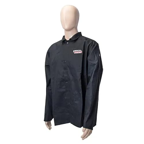 Lincoln Electric KH808L Black Flame-Resistant Welding Jacket | Breathable Cotton, Flame-Resistant, Size XL thumbnail 4