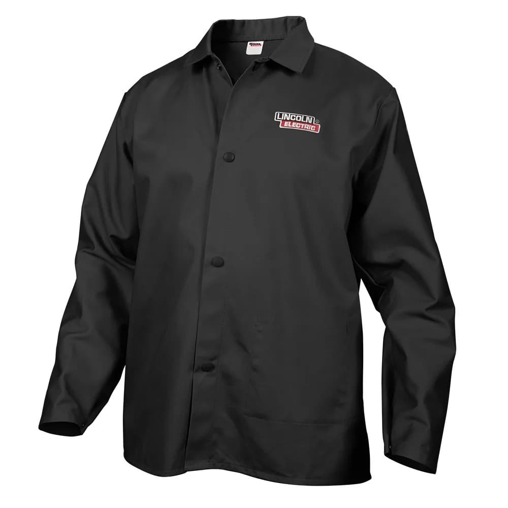 Lincoln Electric KH808XXL Black XX-Large Flame-Resistant Cloth Welding Jacket | Flame-Resistant Workwear for Welders