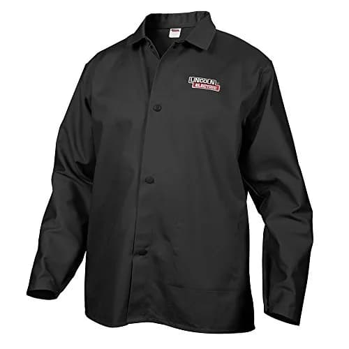 Lincoln Electric KH808XXL Black XX-Large Flame-Resistant Cloth Welding Jacket | Flame-Resistant Workwear for Welders thumbnail 1