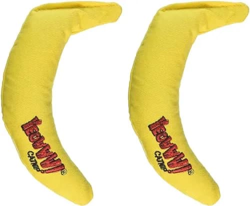 Yeowww! Yellow Banana Catnip Toy 2 Pack | Handmade USA Organic Catnip thumbnail 2