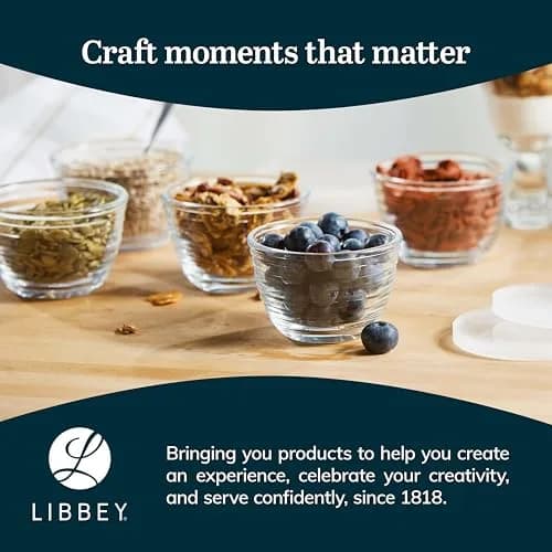 Libbey Small Glass Bowls with Lids 8-Piece | Compact Prep & Storage Solution thumbnail 6