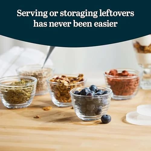 Libbey Small Glass Bowls with Lids 8-Piece | Compact Prep & Storage Solution thumbnail 2
