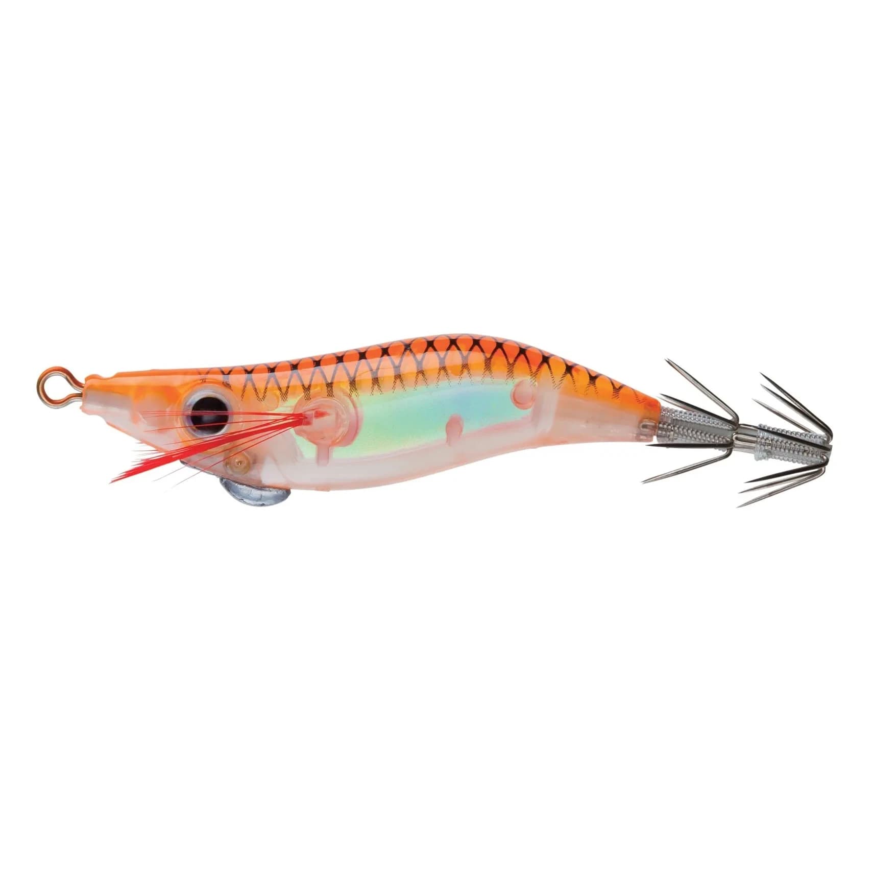 Yo-Zuri Squid Mini Aurora Floating Jig Luminous Orange 2-Inch (5.08cm) | Glow-in-the-Dark Squid Jig