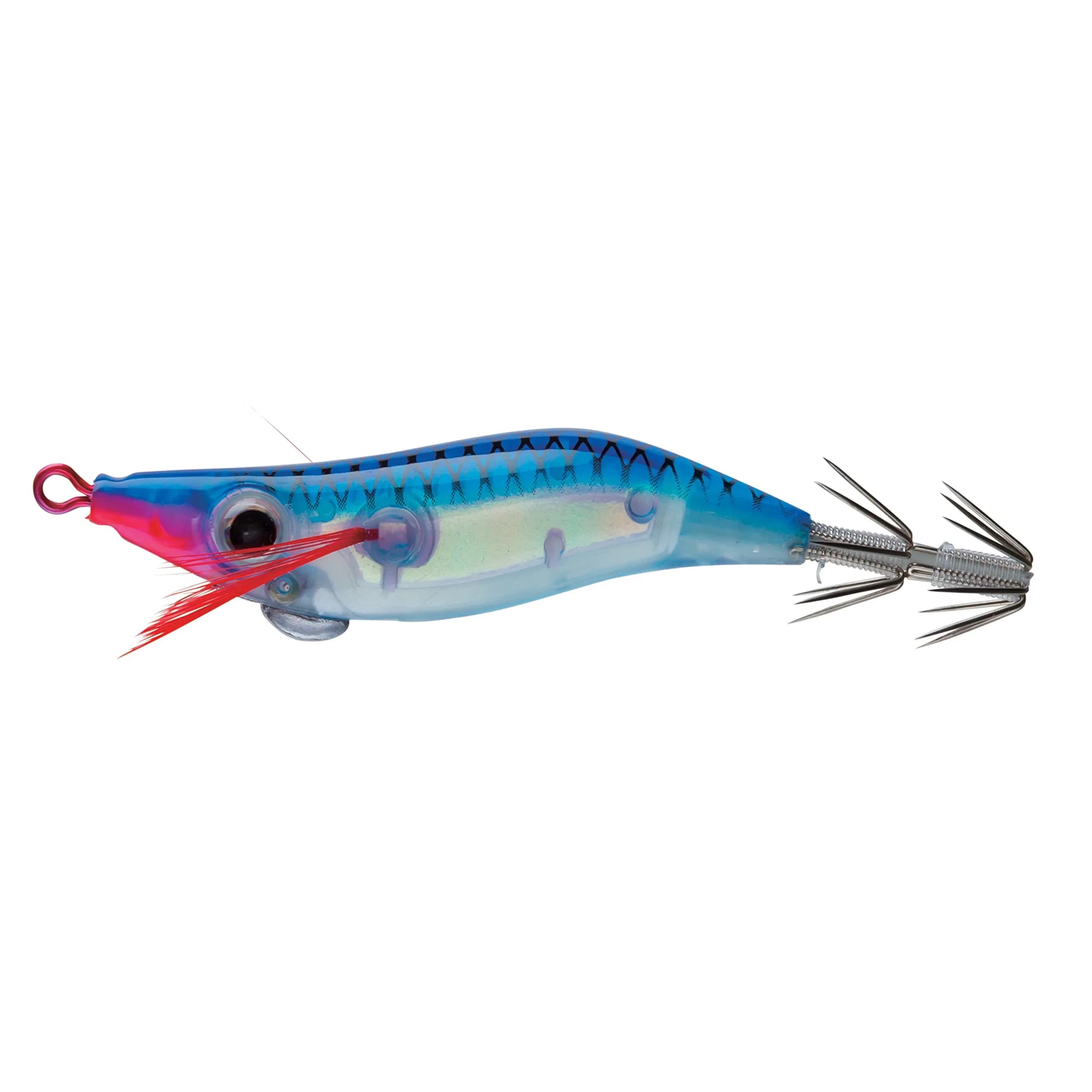 Yo-Zuri Squid Mini Aurora Floating Jig, Luminous Blue, 2-Inch (5.08 cm) | Glow-in-the-Dark Squid Imitation