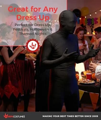 Morphsuits Spandex Bodysuit Zentai Blue Adults Halloween Costume - Medium | Full Body Stretch Fit thumbnail 6