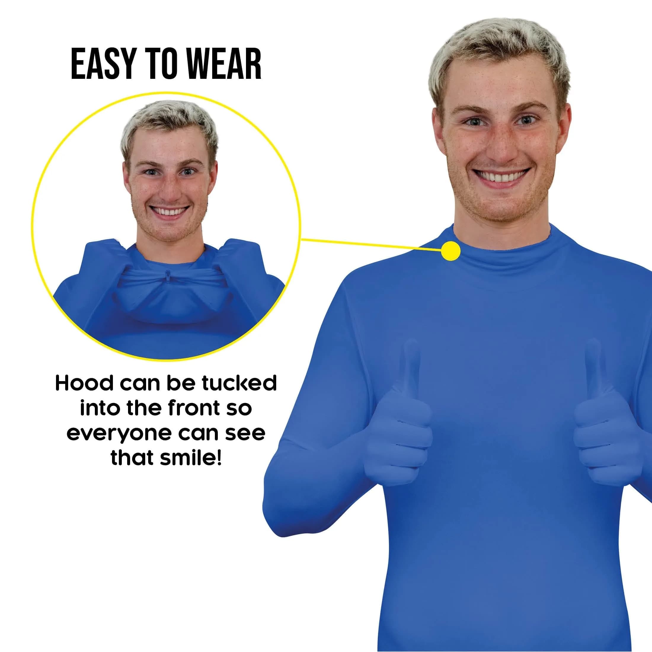 Morphsuits Spandex Bodysuit Zentai Blue Adults Halloween Costume - Medium | Full Body Stretch Fit - view 8