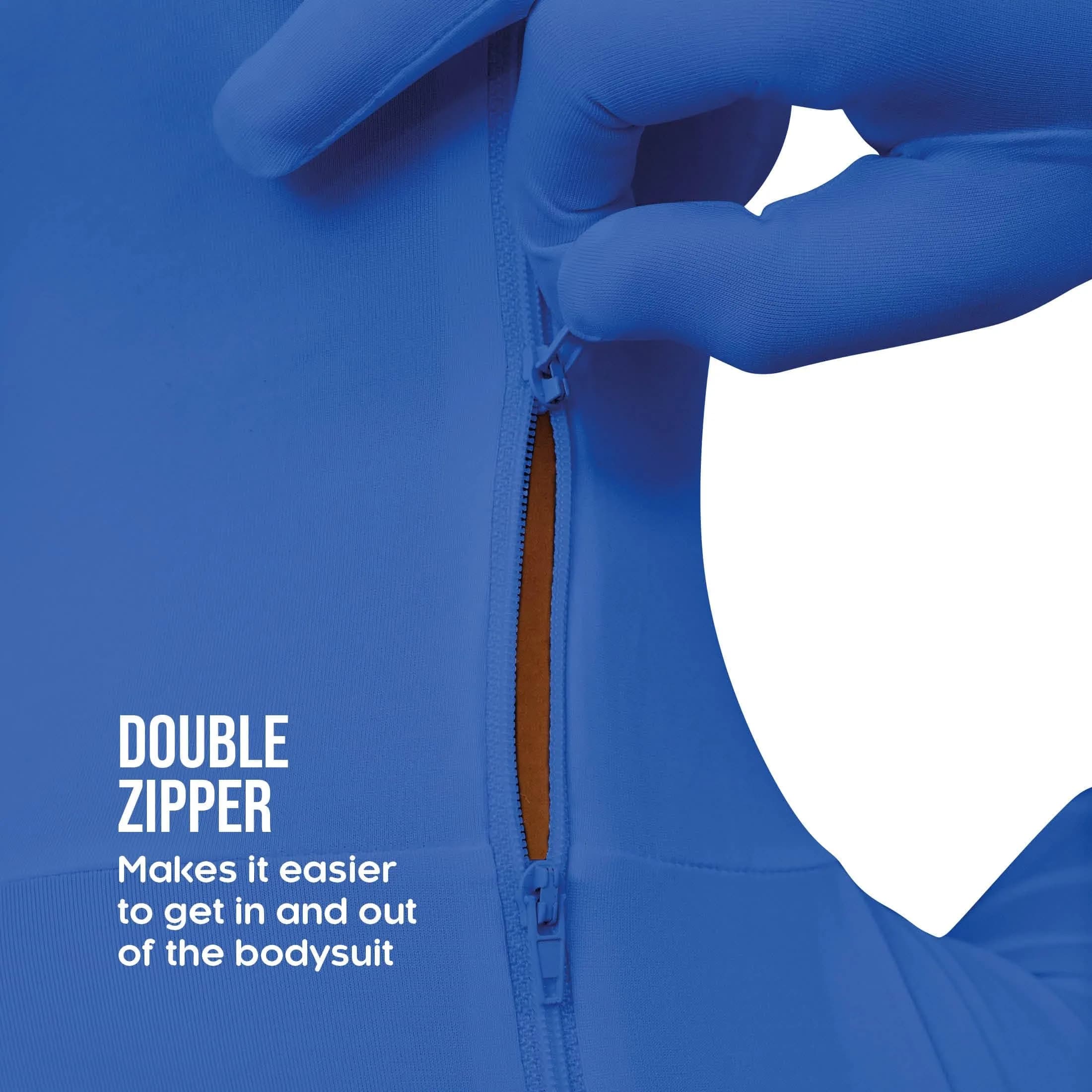 Morphsuits Spandex Bodysuit Zentai Blue Adults Halloween Costume - Large (STSBLL) | Full Body Stretch Fit - view 9