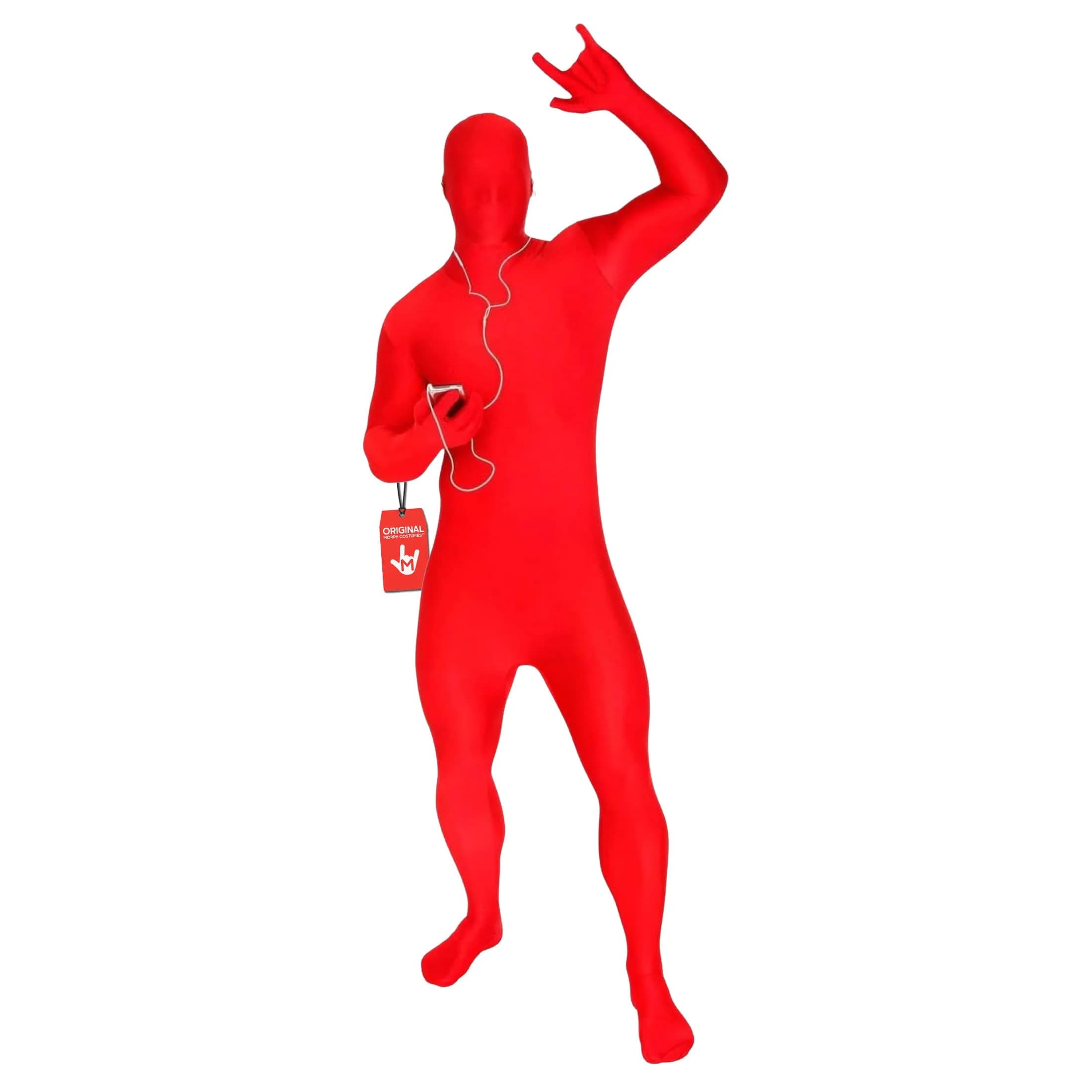 Morphsuits Red Spandex Bodysuit Zentai Costume Medium | Full Body Stretch for Halloween & Parties - main product image