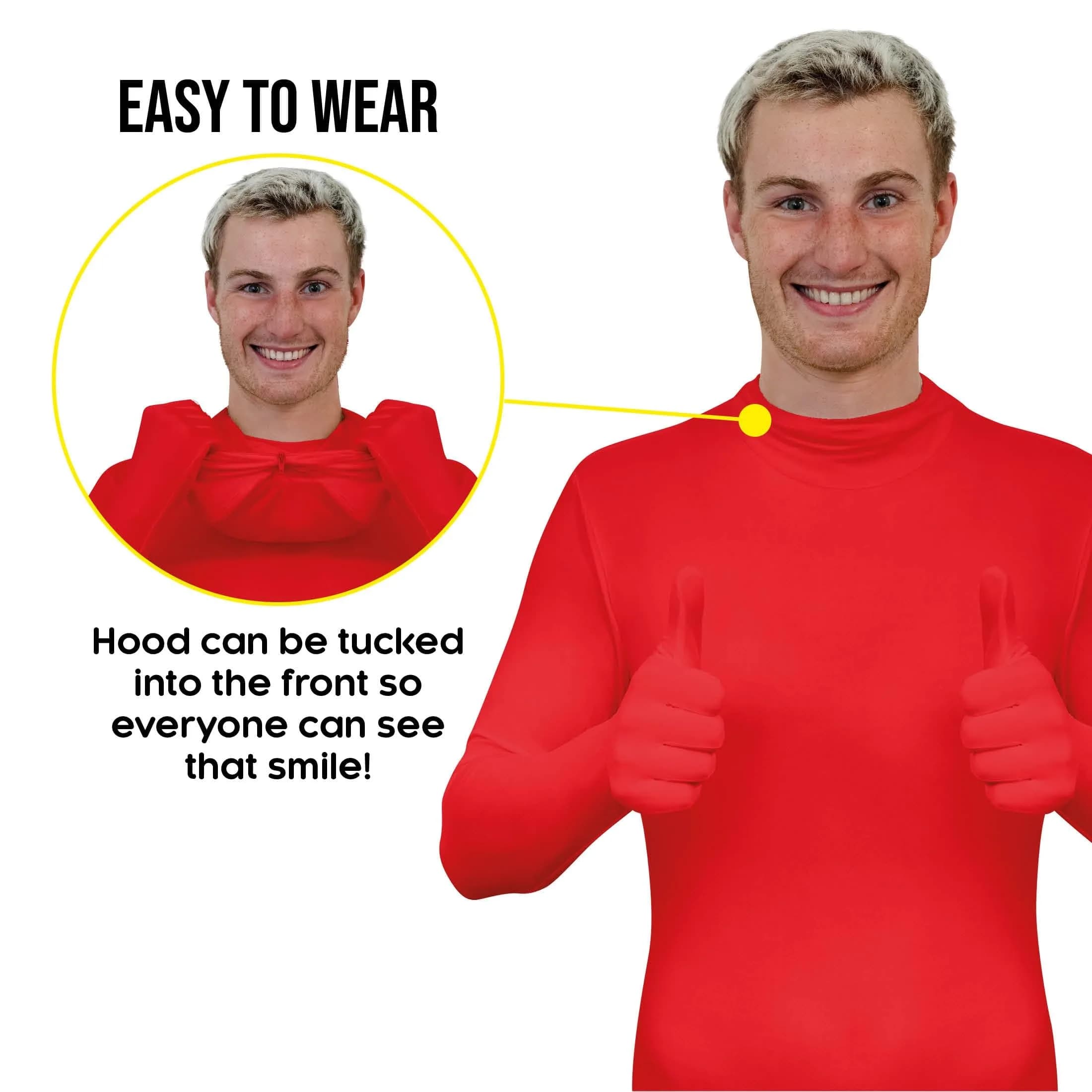 Morphsuits Red Spandex Bodysuit Zentai Costume Medium | Full Body Stretch for Halloween & Parties - view 8