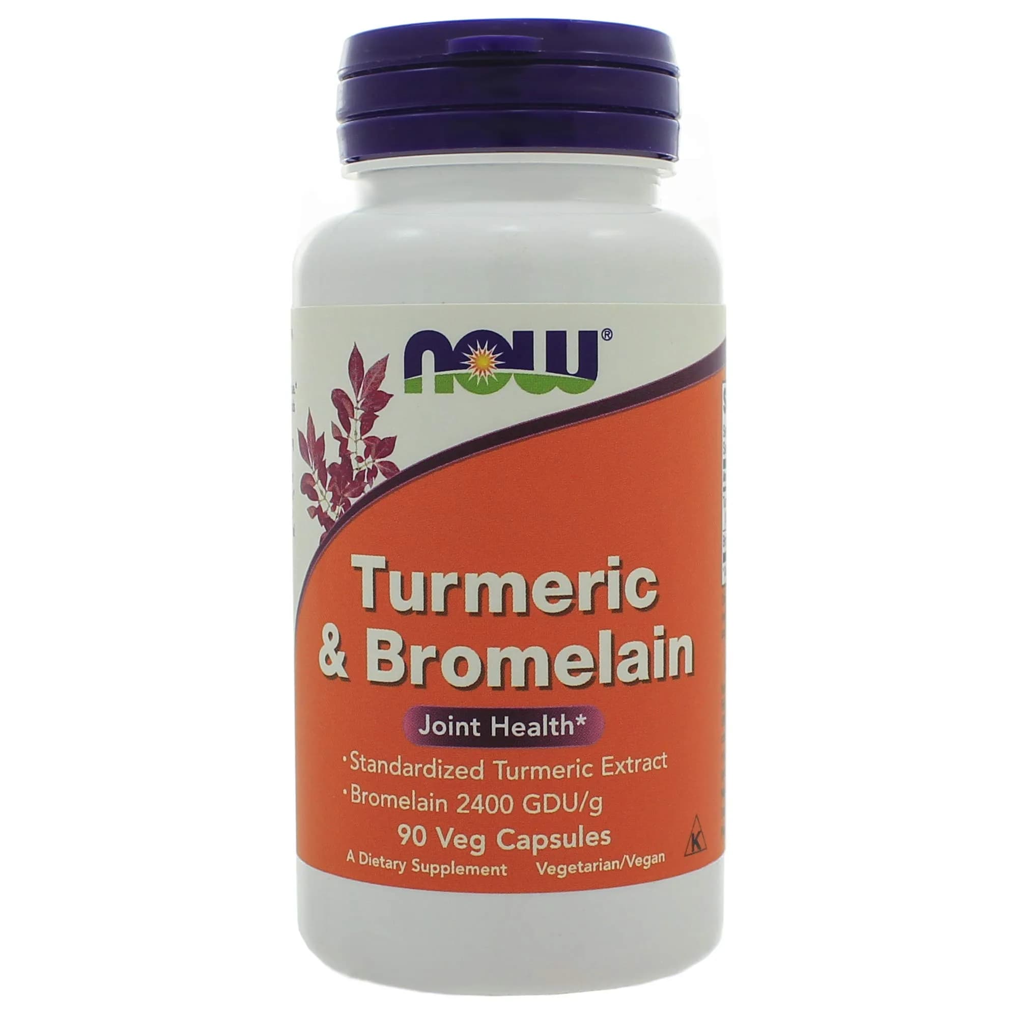 Now Foods Turmeric & Bromelain 90 Veg Capsules | Supports Joint Health & Enzymatic Activity — Capsule