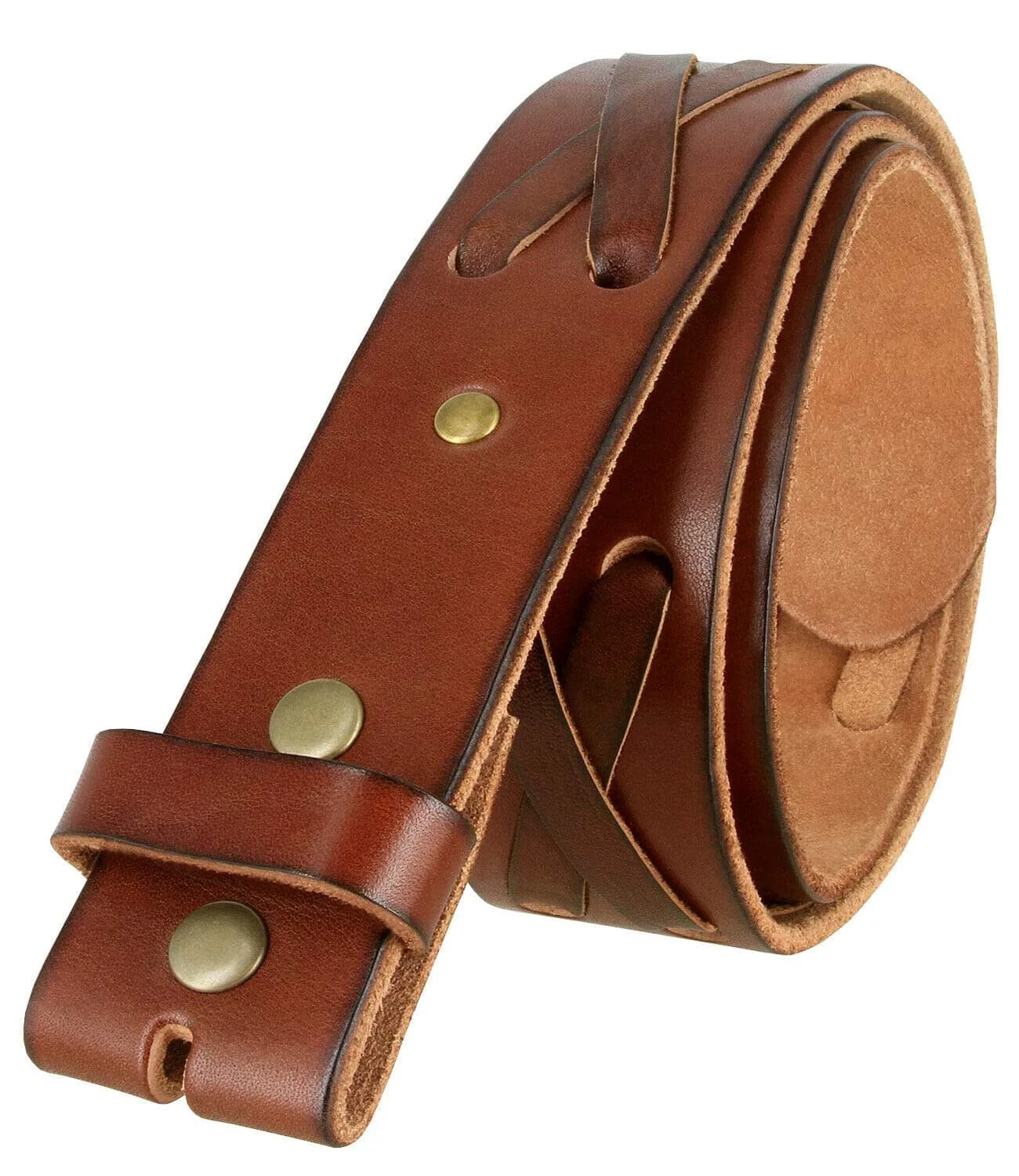 Belts.com TB105 Western X-Laced Full Grain Leather Belt Strap 38 | Classic Casual Style