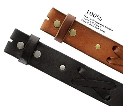 Belts.com TB105 Western X-Laced Full Grain Leather Belt Strap 38 | Classic Casual Style thumbnail 5