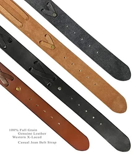 Belts.com TB105 Western X-Laced Full Grain Leather Belt Strap 38 | Classic Casual Style thumbnail 6