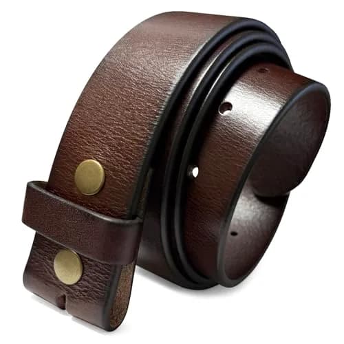 Belts.com Genuine Full Grain Cowhide Leather Belt Strap 1.5" Wide | Vintage Casual Style (Brown, 34) thumbnail 1