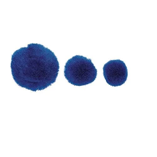 Colorations Blue Super Fluffy Acrylic Pom Poms | Soft & Fluffy Craft Supplies (Pack of 100) thumbnail 3