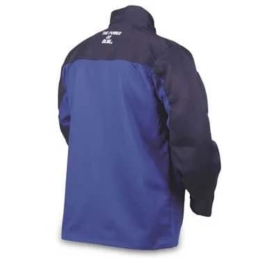 Miller Welding Jacket, XL, Royal Blue/Navy, 100% Cotton Indura | Flame-Resistant Workwear for Heavy-Duty Protection thumbnail 2