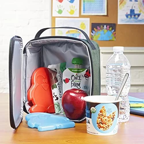 Fit & Fresh Reusable Kids Lunch Box Ice Packs, 4pk | Slim Penguin-Shaped Freezer Packs for School & Picnic thumbnail 4