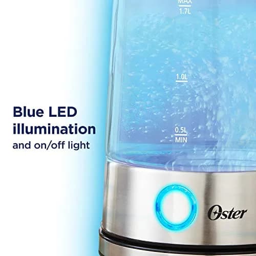 Oster Electric Water Kettle 1.7L | Illuminating Glass & Auto Shut Off thumbnail 3