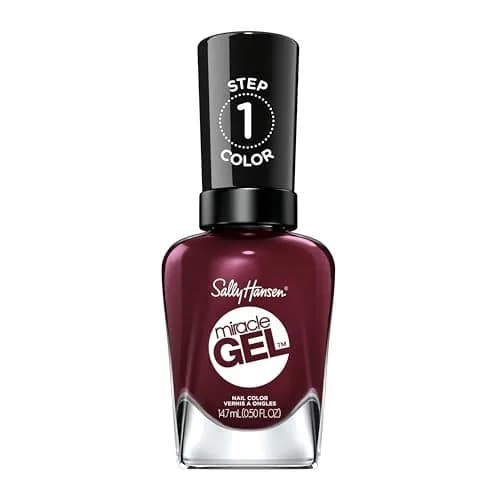 Sally Hansen Miracle Gel Nail Polish 0.5 Fl Oz | Long Lasting, No UV Needed, Vegan, Glossy, Wine Stock thumbnail 1