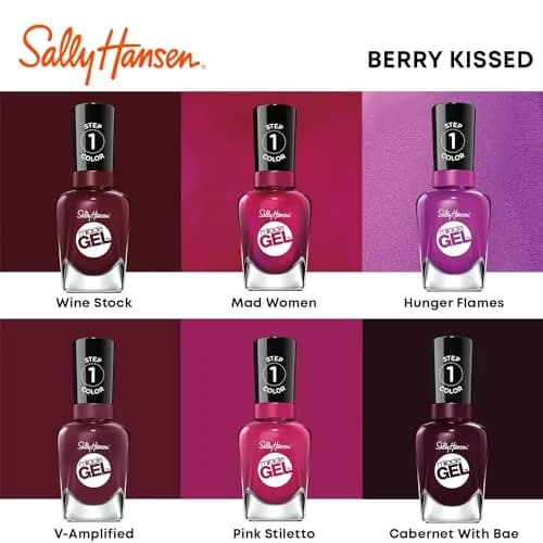 Sally Hansen Miracle Gel Nail Polish 0.5 Fl Oz | Long Lasting, No UV Needed, Vegan, Glossy, Wine Stock thumbnail 6