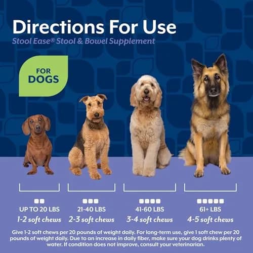 NaturVet Stool Ease Supplement for Dogs – 40 Soft Chews | Supports Normal Bowel Function thumbnail 6
