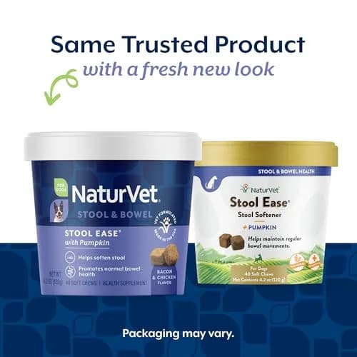 NaturVet Stool Ease Supplement for Dogs – 40 Soft Chews | Supports Normal Bowel Function thumbnail 2