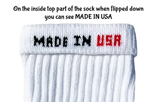 SKATERSOCKS 22" Knee high White tube socks with Black stripes style 3 | Unisex, 22-inch, Cotton blend, Made in USA thumbnail 3