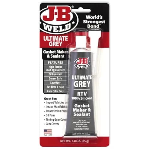 J-B Weld Ultimate Gray RTV Silicone Sealant 85g (3 oz) | Waterproof, Heat-Resistant Gasket Maker thumbnail 1